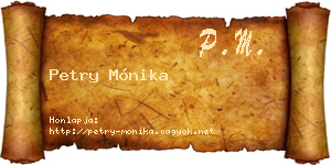 Petry Mónika névjegykártya